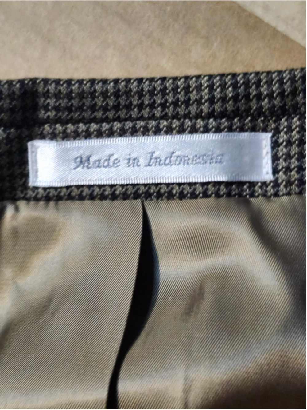 Men's Lauren Ralph Lauren Sport Coat 50R Brown Black Houndstooth Blazer - Picture 6 of 6